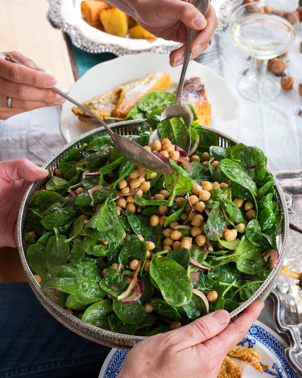 Recipes For Baby Spinach
 Baby spinach and chickpea salad with yoghurt dressing