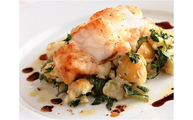 Recipes For Monk Fish
 Rick Stein s roasted monkfish with crushed potatoes olive