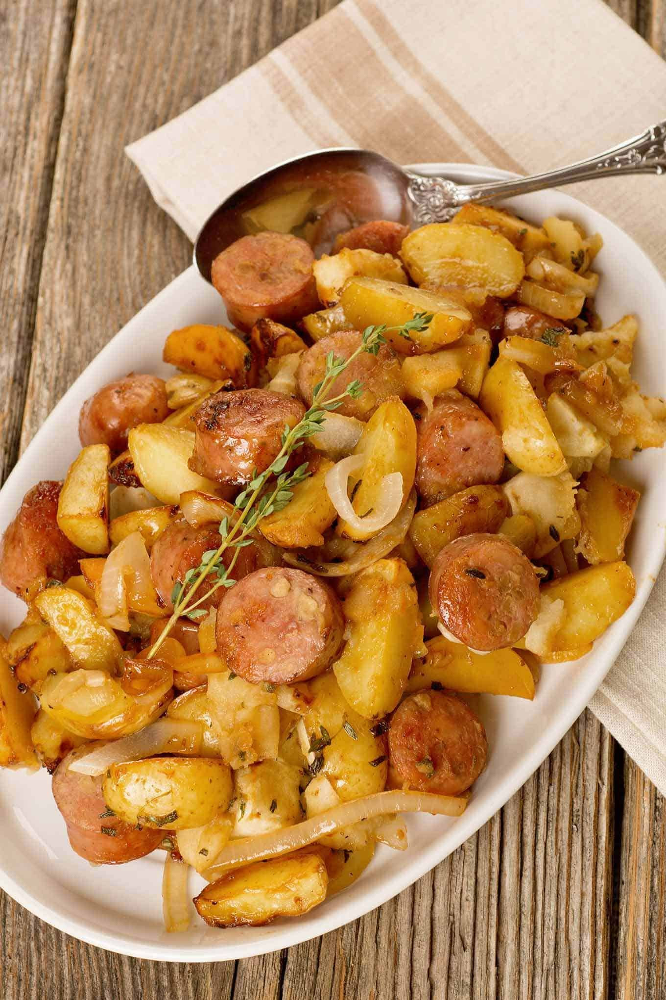 Recipes Using Baby Food Meat
 Roasted Chicken Sausage with Potatoes and Apples