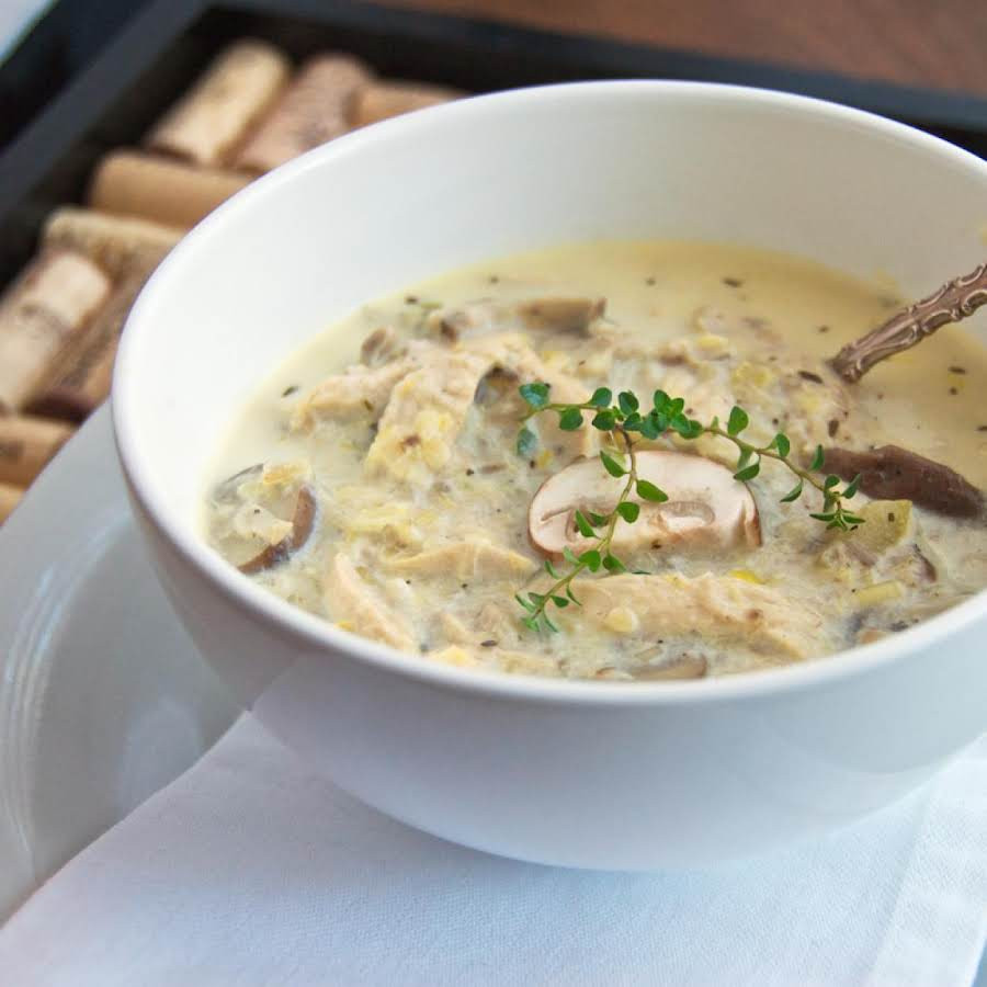 Recipes With Chicken And Cream Of Mushroom Soup
 Creamy Roasted Chicken And Ve able Soup Recipe