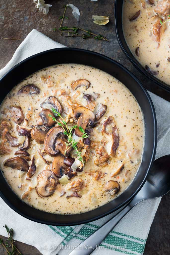 Recipes With Chicken And Cream Of Mushroom Soup
 Creamy Mushroom Soup with Italian Sausage