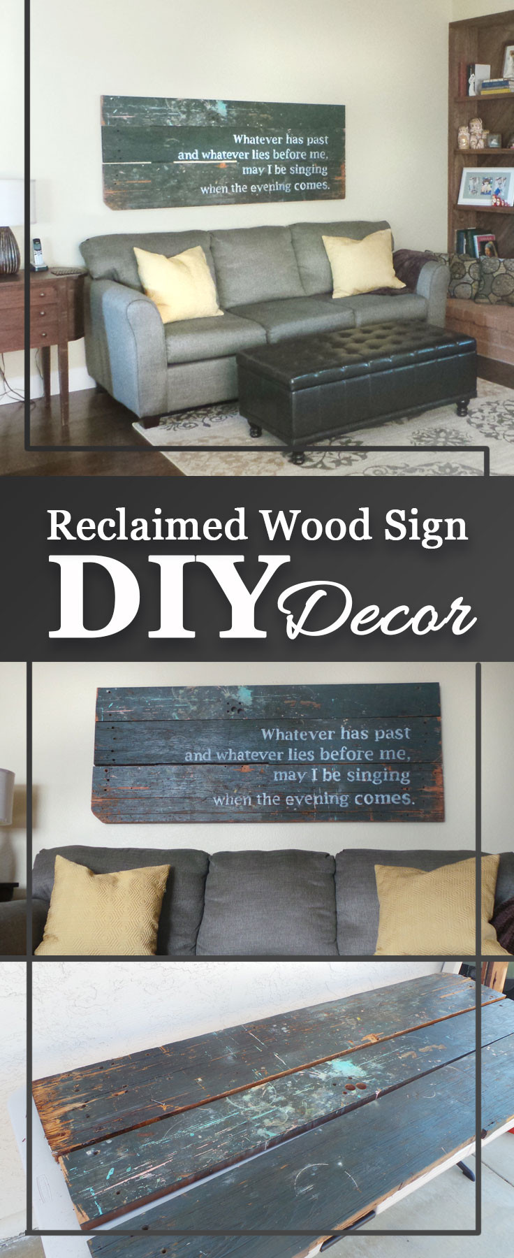 Reclaimed Wood Signs DIY
 Reclaimed wood sign DIY Decor