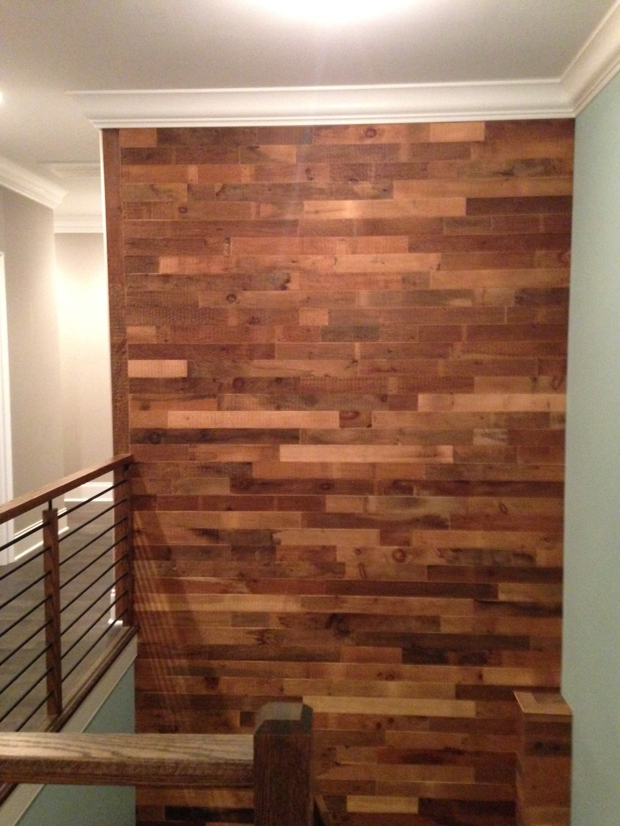 Reclaimed Wood Walls DIY
 DIY Reclaimed Wood Accent Wall Brown Natural 3 5 Inch Wide