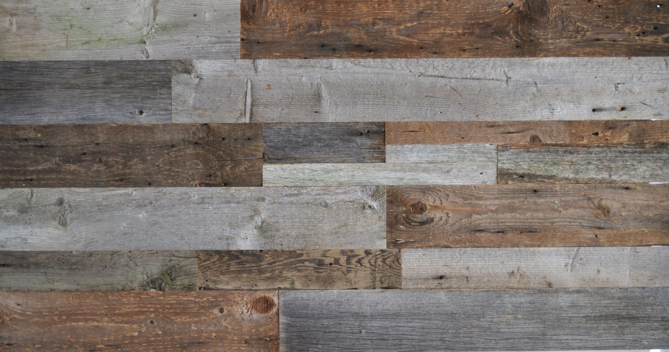 Reclaimed Wood Walls DIY
 DIY Reclaimed Wood Accent Wall Grey and Natural Brown