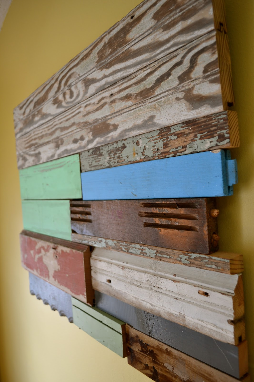 Reclaimed Wood Walls DIY
 The Domestic Doozie DIY Reclaimed Wood Wall Art