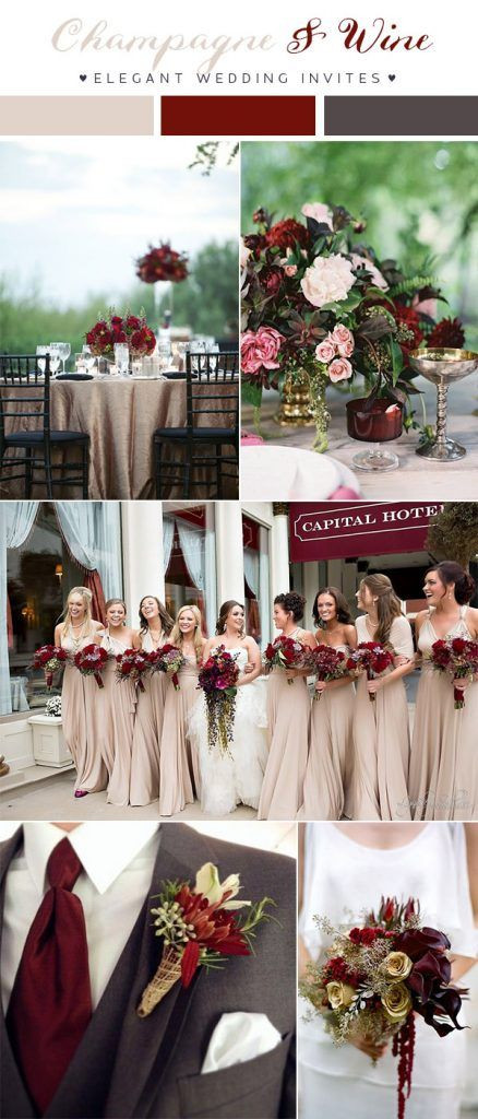 Red And Champagne Wedding Colors
 Updated Top 10 Wedding Color Scheme Ideas for 2018 Trends