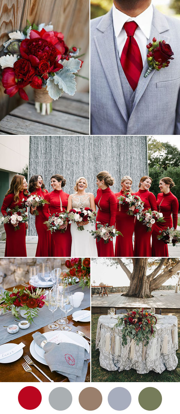 Red And Champagne Wedding Colors
 8 Beautiful Wedding Color Ideas In Shades of Red Wine and