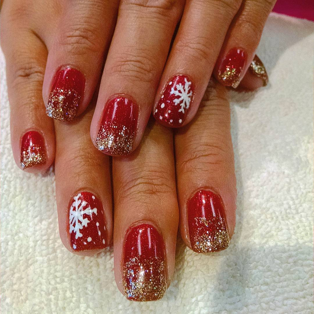 Red And Silver Glitter Nails
 26 Red and Silver Glitter Nail Art Designs Ideas