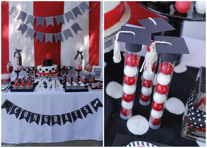 Red And White Graduation Party Ideas
 Real Parties Red & White Graduation Party
