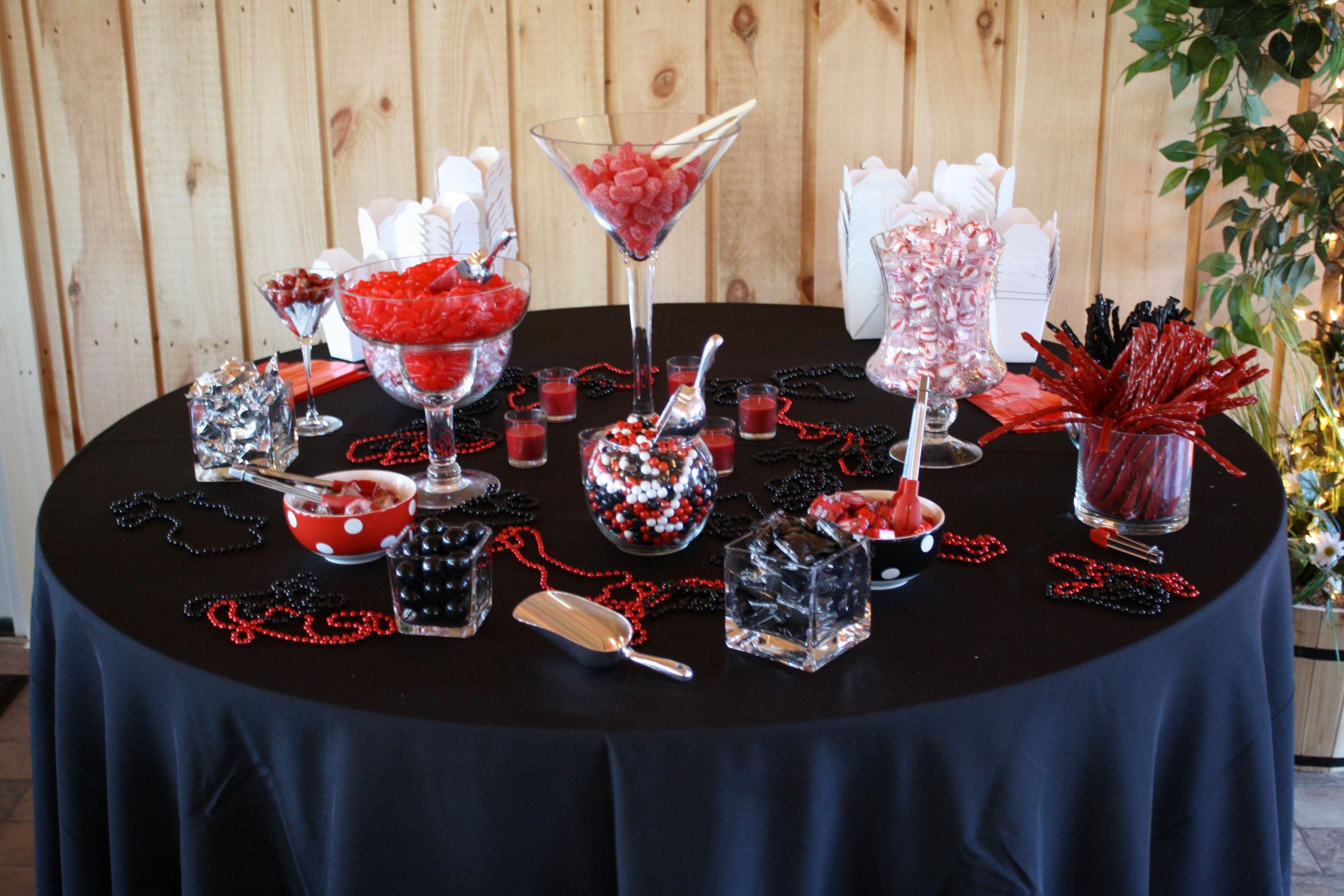 Red And White Graduation Party Ideas
 Black Red and White Candy Table for a Bar Mitzvah