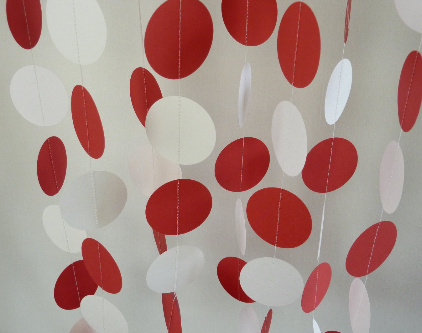 Red And White Graduation Party Ideas
 Red and White Paper Garland Valentine s Party Graduation
