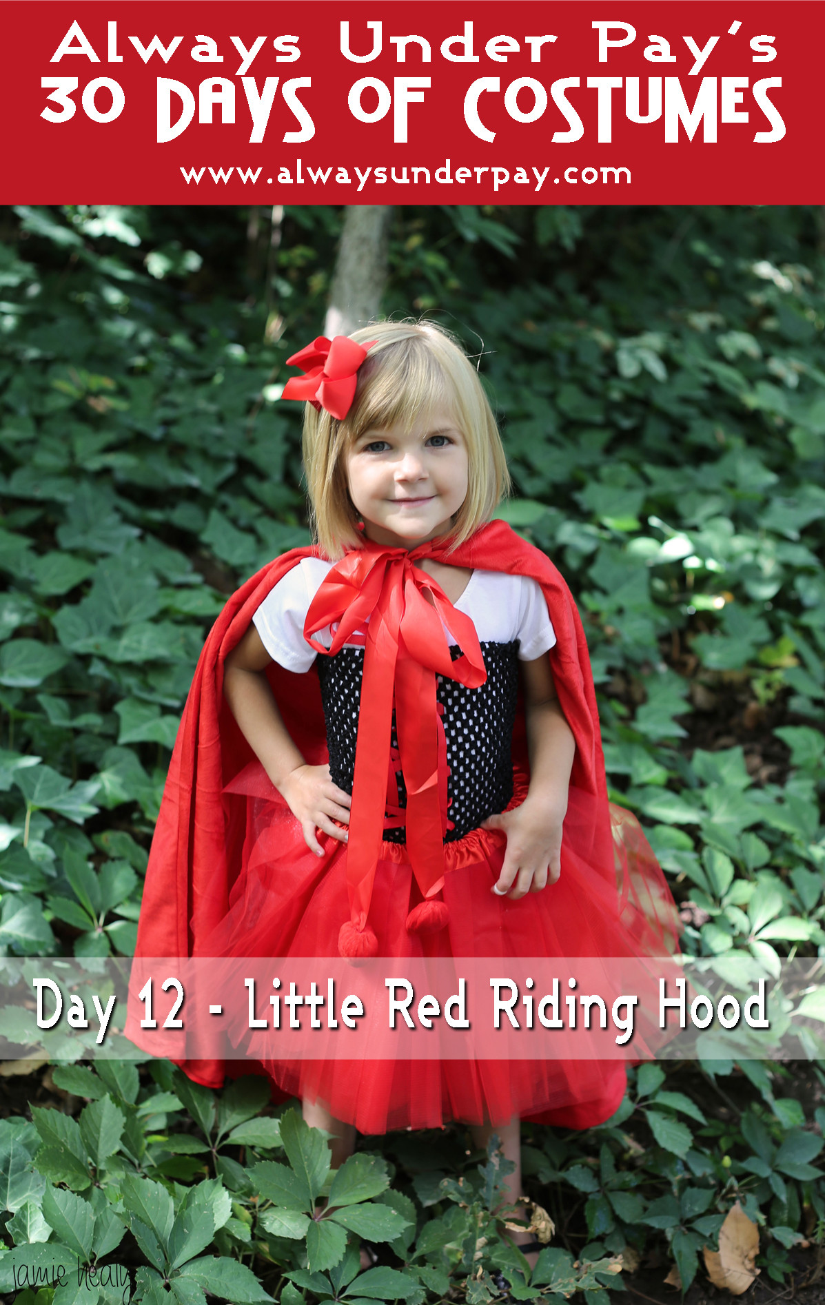 Red Riding Hood DIY Costume
 Day 12 – Little Red Riding Hood DIY Halloween Costume
