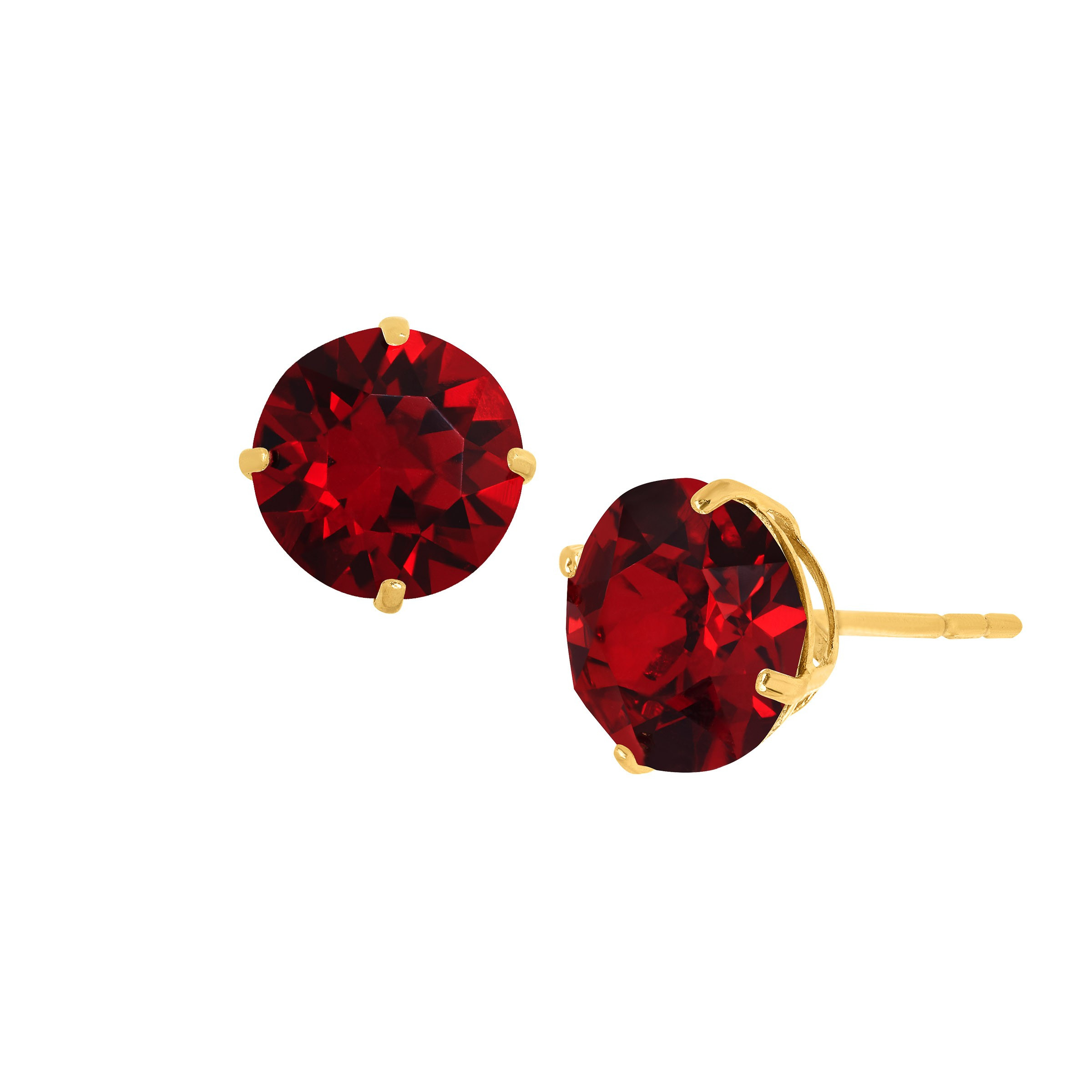 Red Stud Earrings
 Crystaluxe 7 mm Stud Earrings with Red Swarovski Crystals