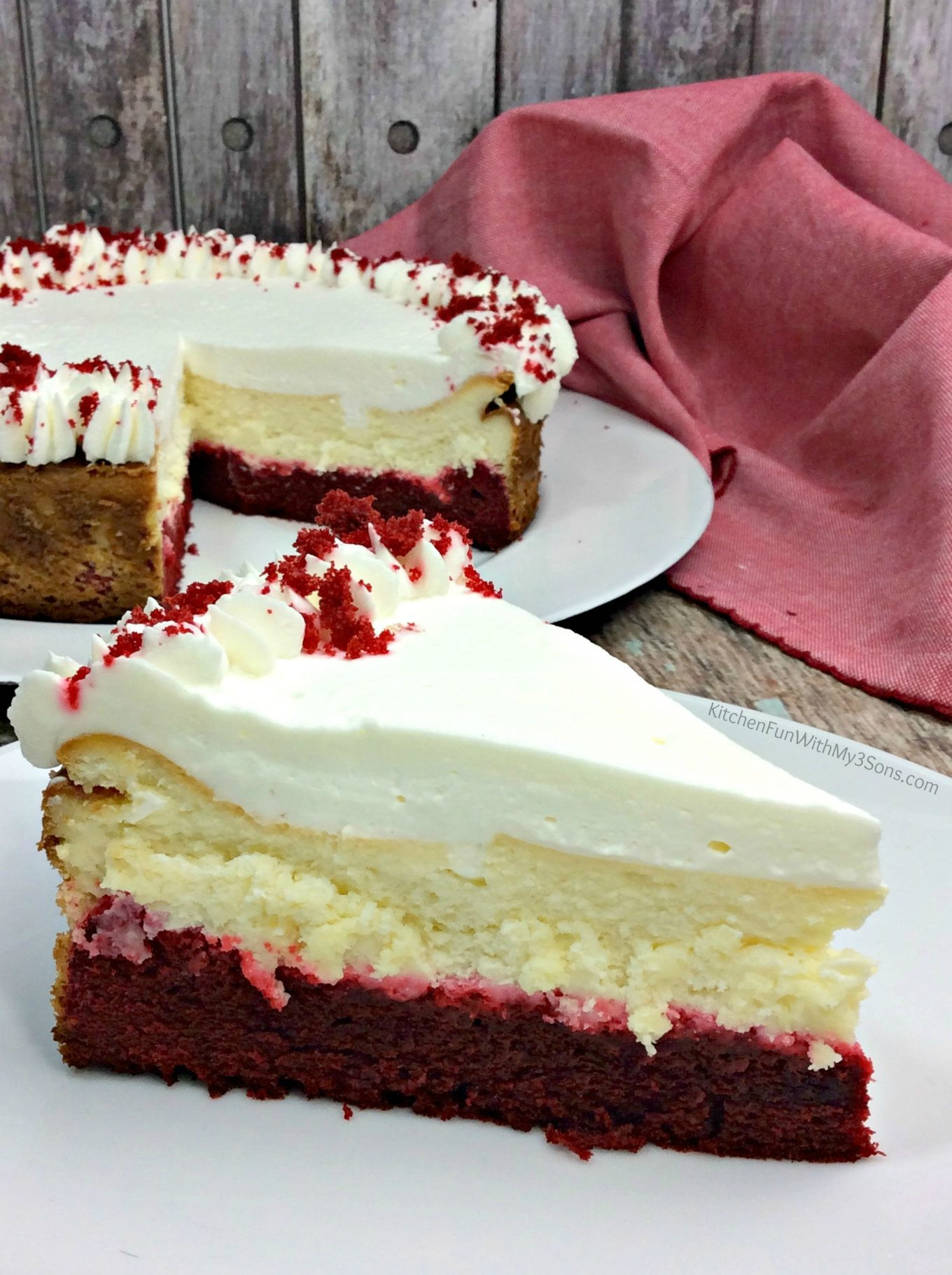 Red Velvet Cheesecake Cake Recipes
 Red Velvet Cheesecake Kitchen Fun With My 3 Sons