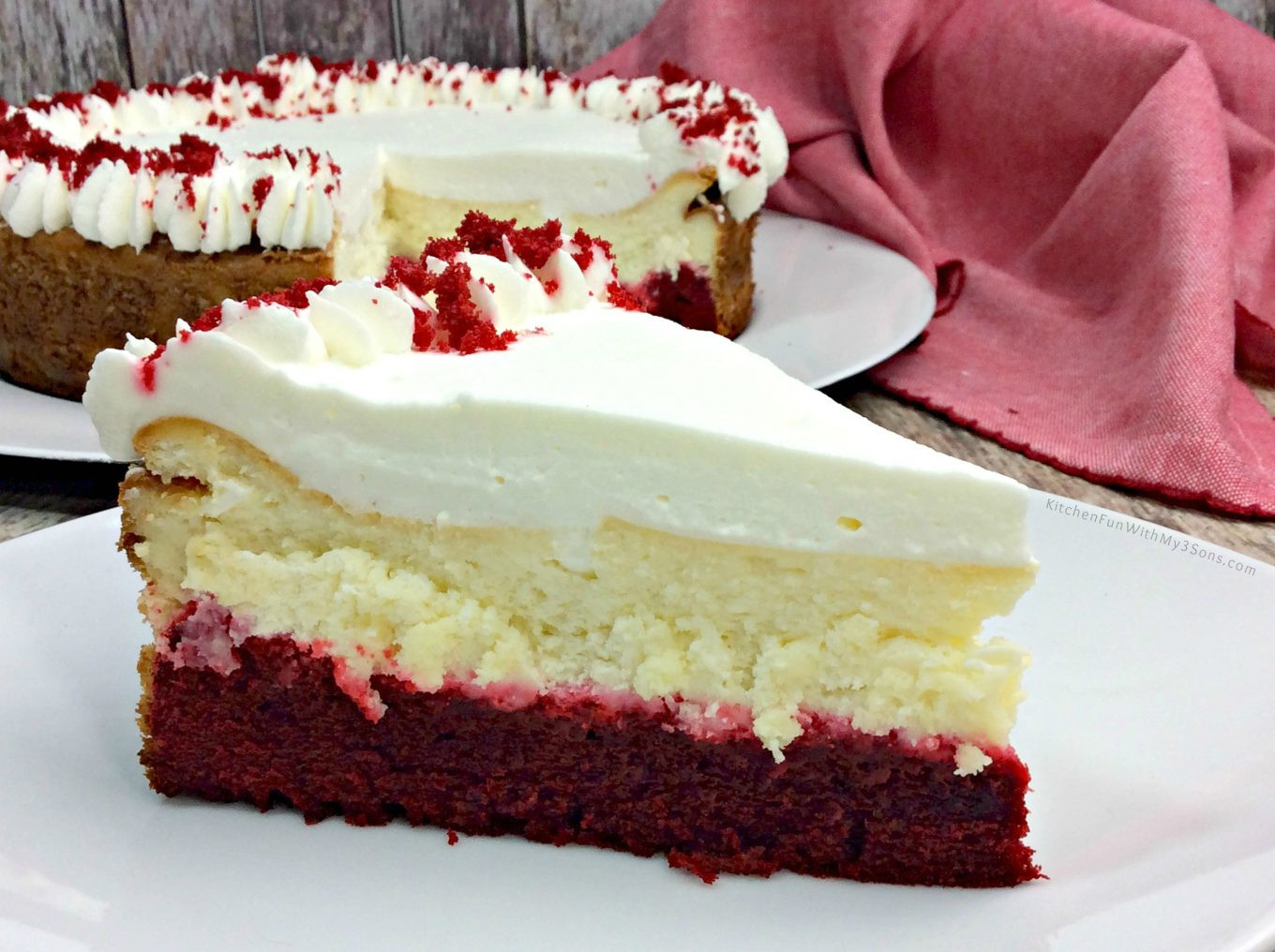 Red Velvet Cheesecake Cake Recipes
 Red Velvet Cheesecake Kitchen Fun With My 3 Sons