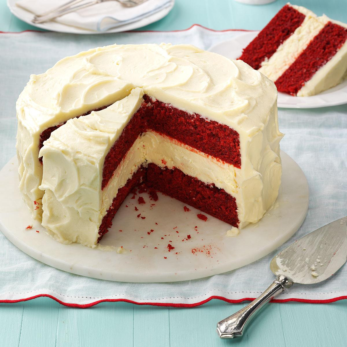 Red Velvet Cheesecake Cake Recipes
 Cheesecake Layered Red Velvet Cake Recipe