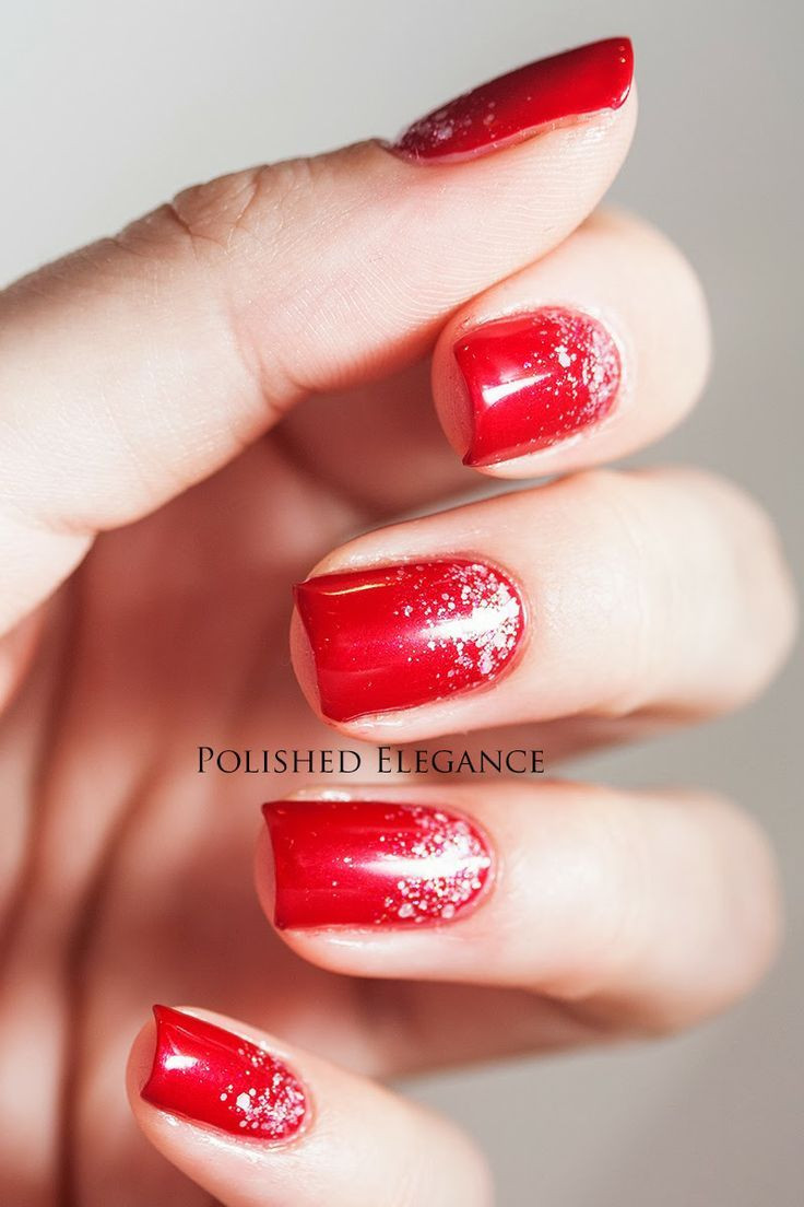 Red Wedding Nails
 Sparkly red nails