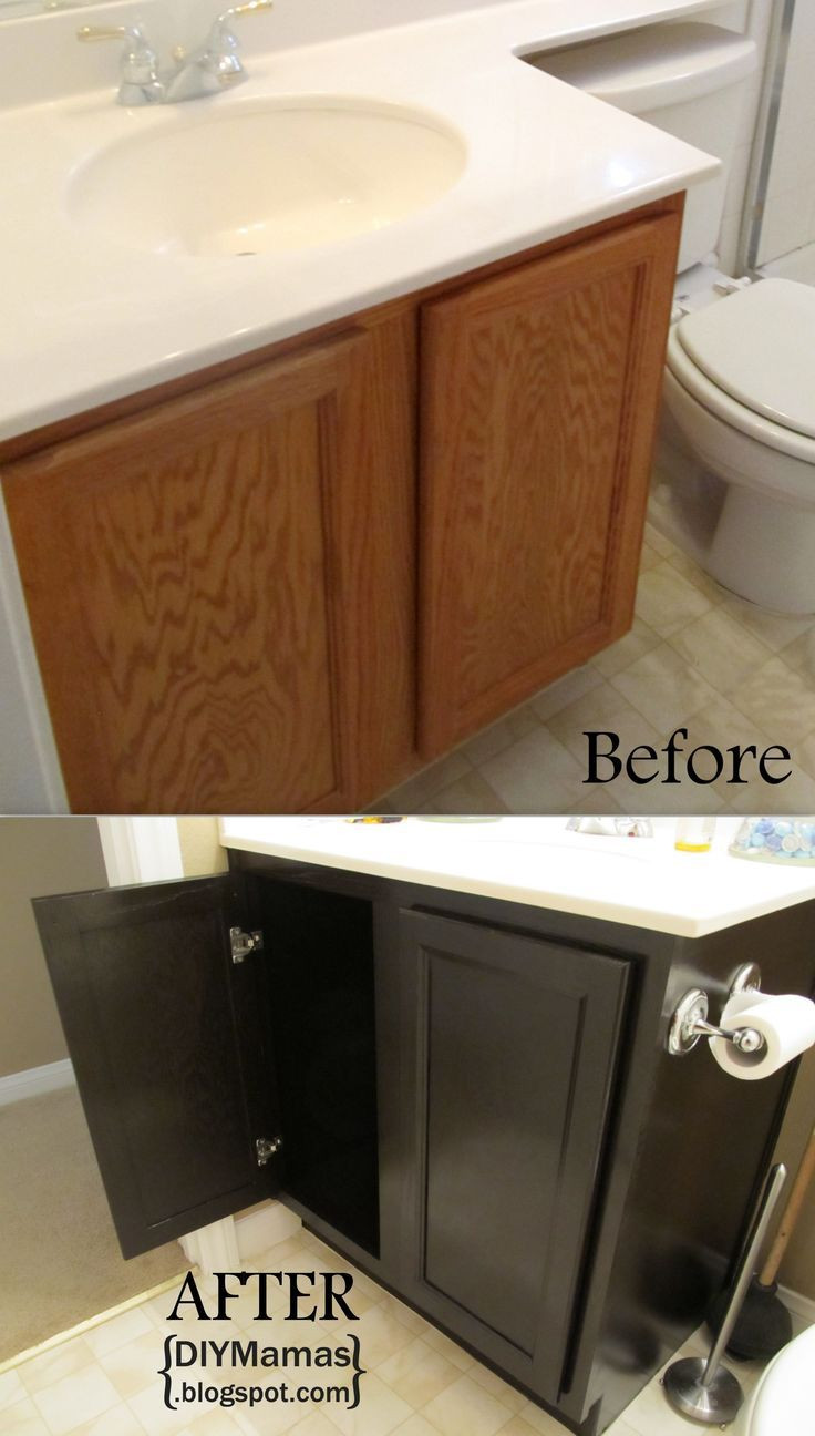 Refinishing Bathroom Cabinets
 Refinishing cabinets A MUST PIN Quick make over for any