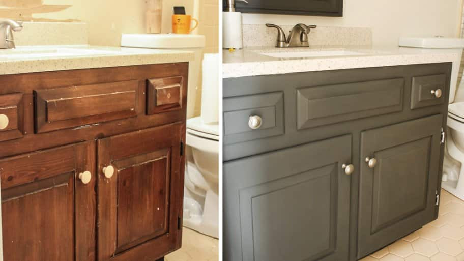 Refinishing Bathroom Cabinets
 How to Paint a Bathroom Vanity