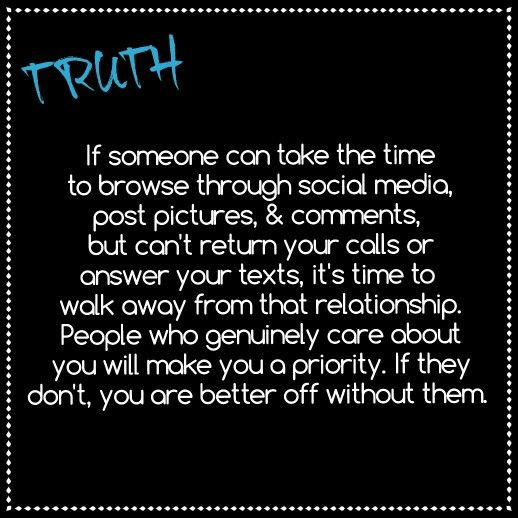 Relationship And Social Media Quotes
 Family and friendships should always e first before
