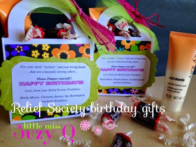 Relief Society Birthday Gift Ideas
 Little Miss Suzy Q Relief Society Birthday Gift For your