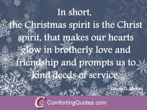 Religious Christmas Quotes And Sayings
 Religious Christmas Saying by David O McKay