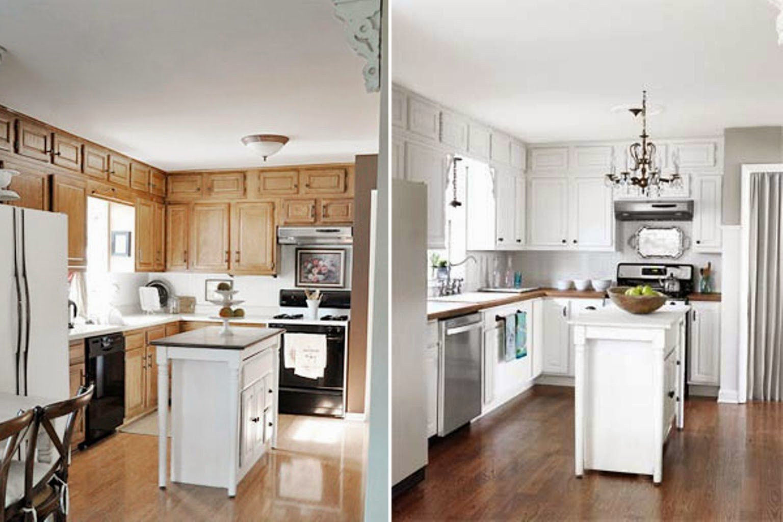 Repainting Kitchen Cabinets White
 Paint Kitchen Cabinets White Before and After Home