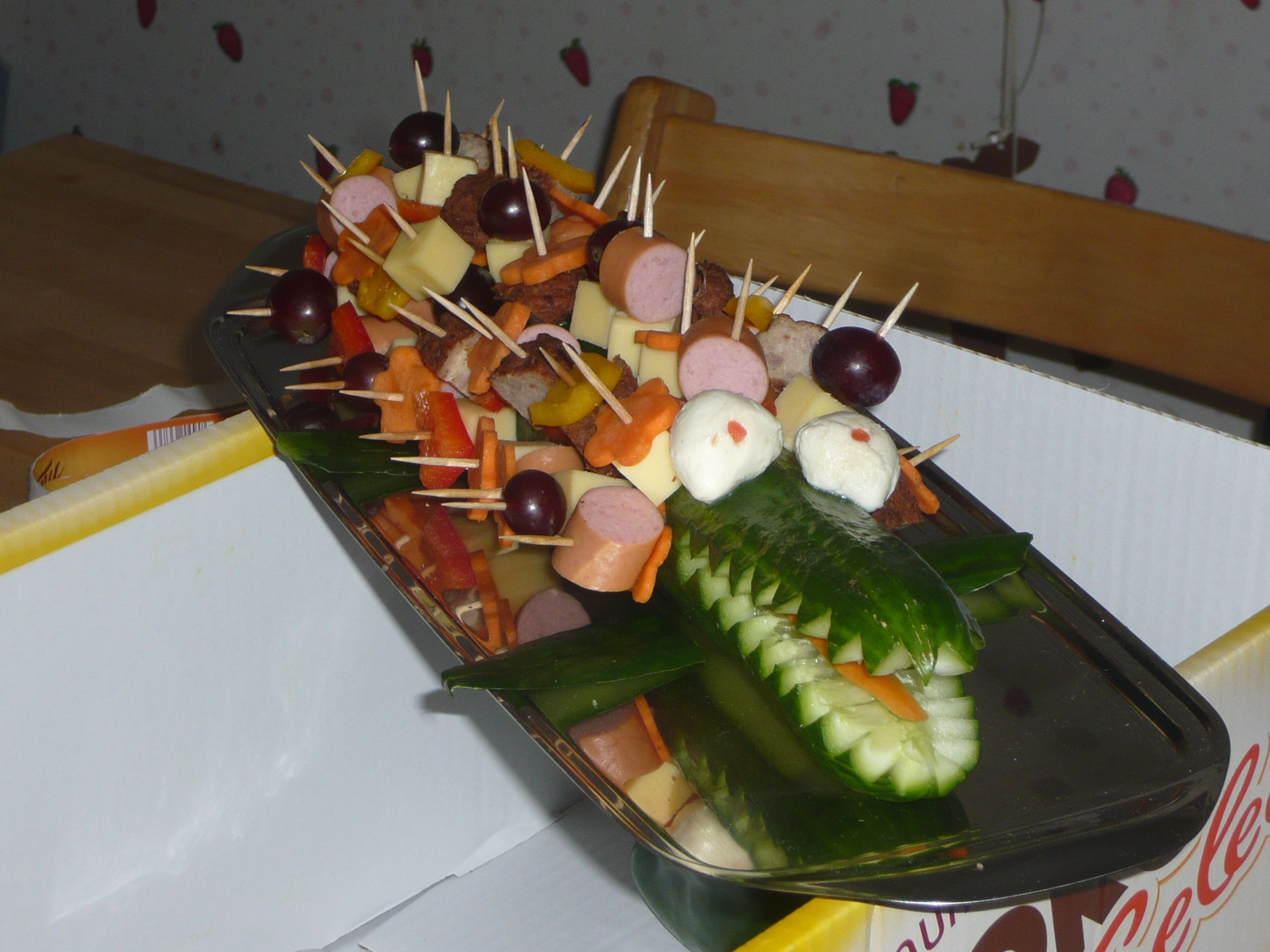 Reptile Party Food Ideas
 Cucumber Crocodile for a Kids Party