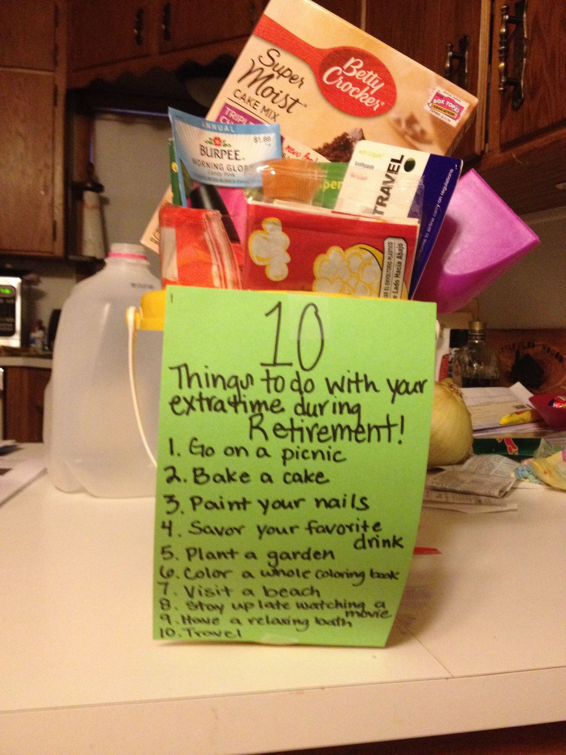 Retirement Party Ideas For Mom
 pinterest Retirement Gift ideas