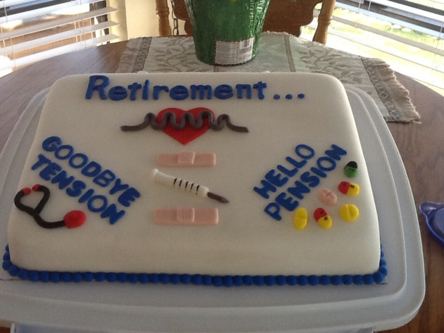 Retirement Party Ideas For Nurses
 Nursing Retirement Cake CakeCentral