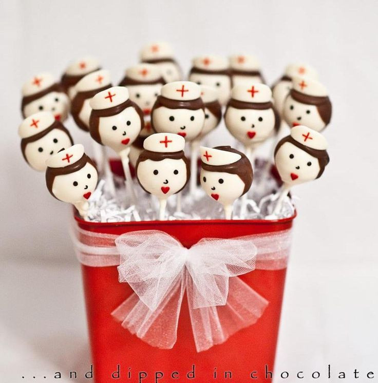 Retirement Party Ideas For Nurses
 Maybe for Mom s Retirement Party Nurse cake pops