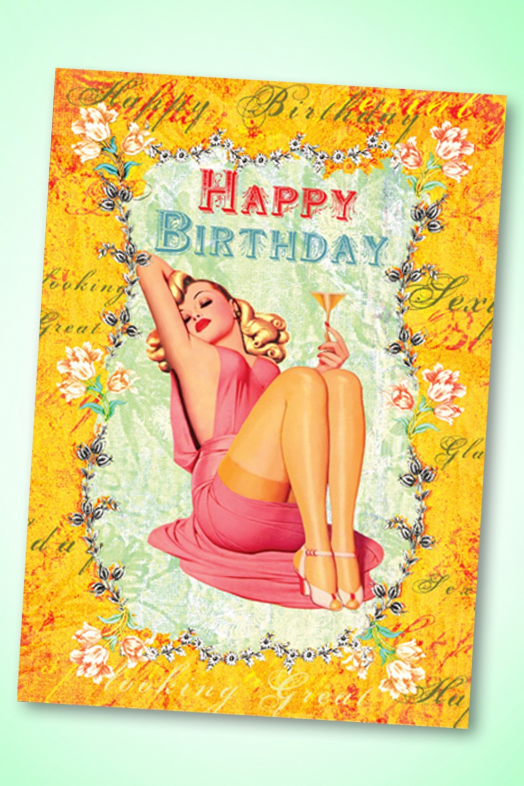 Retro Birthday Cards
 50s Très Chic Happy Birthday Greeting Card