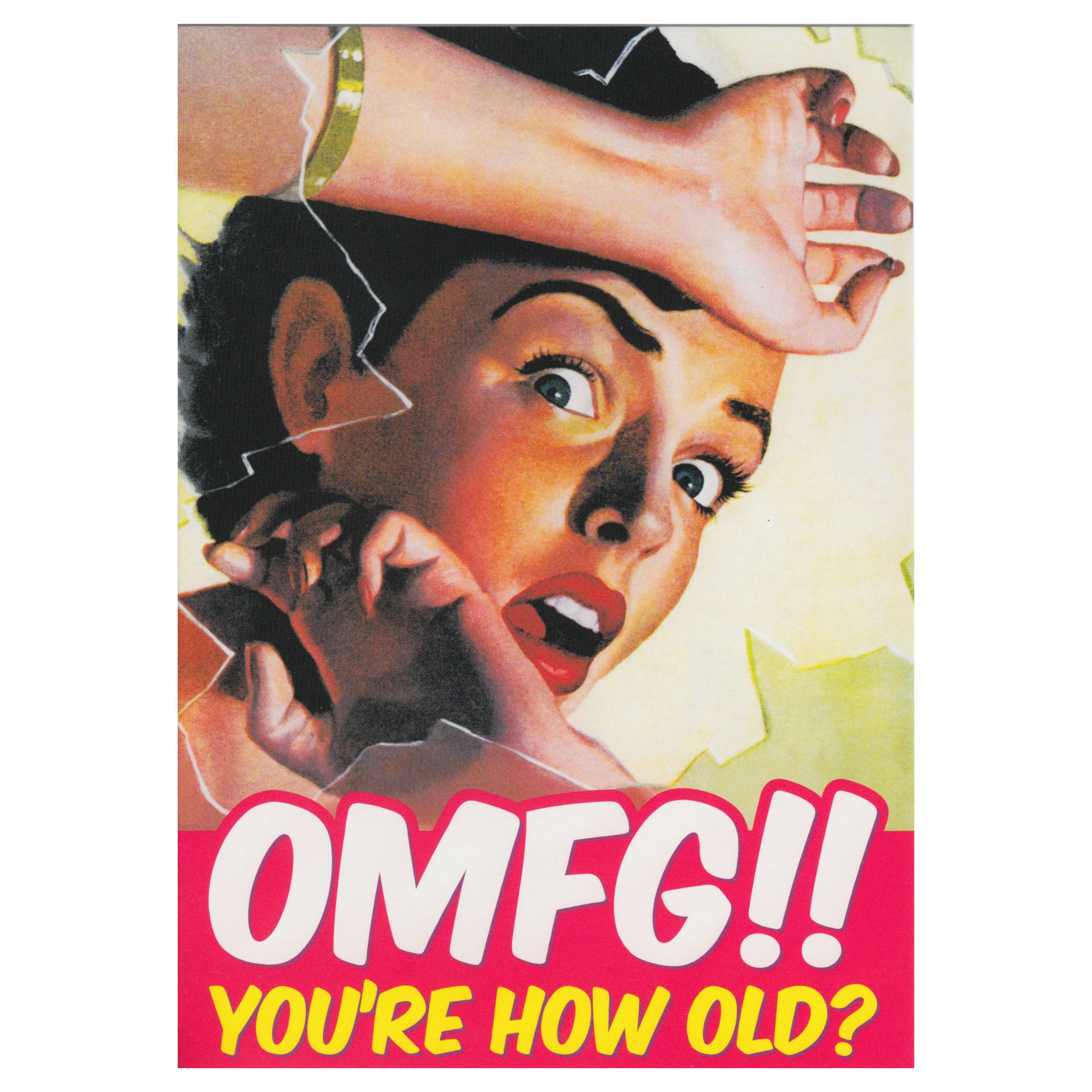 Retro Birthday Cards
 OMFG YOURE HOW OLD GREETING CARD RETRO BIRTHDAY HUMOUR