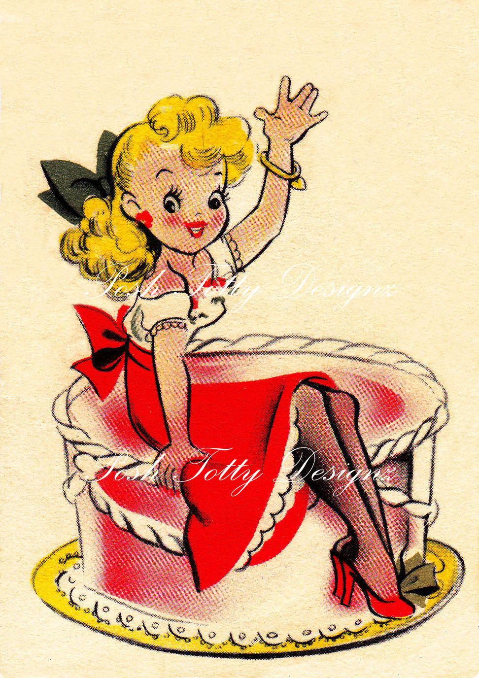Retro Birthday Cards
 Happy Birthday Girl 1940s Vintage Digital Download Greetings