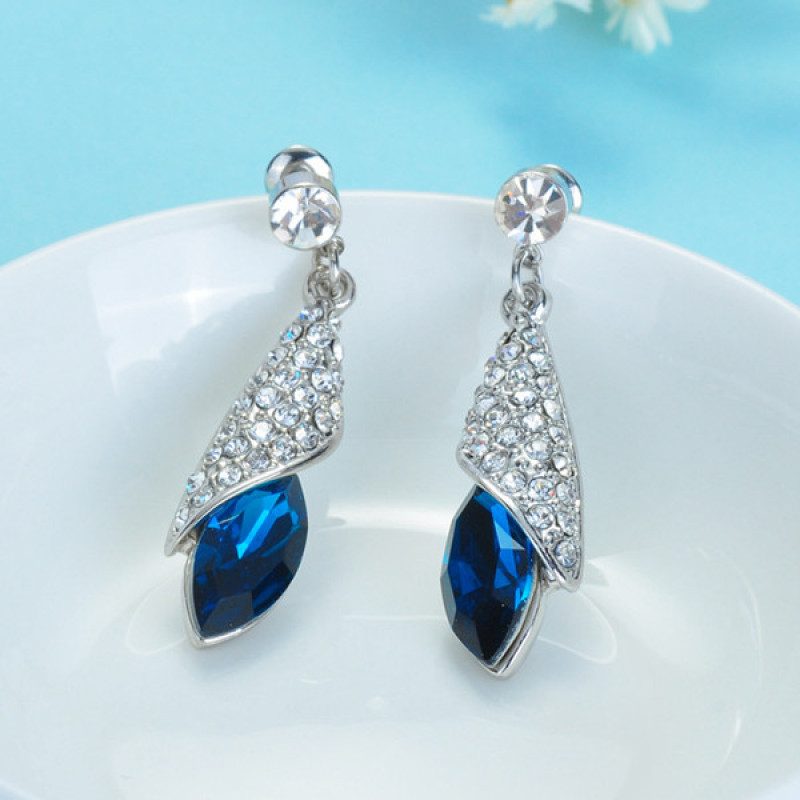 Rhinestone Drop Earrings
 Buy Luxury Rhinestone Crystal Tear Drop Earrings Women