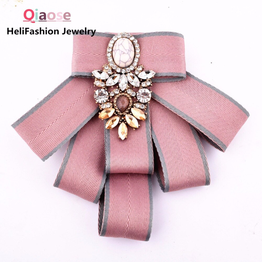 Ribbon Brooches
 Qiaose New Pink Color Ribbon Bow Brooch for Women Corsage