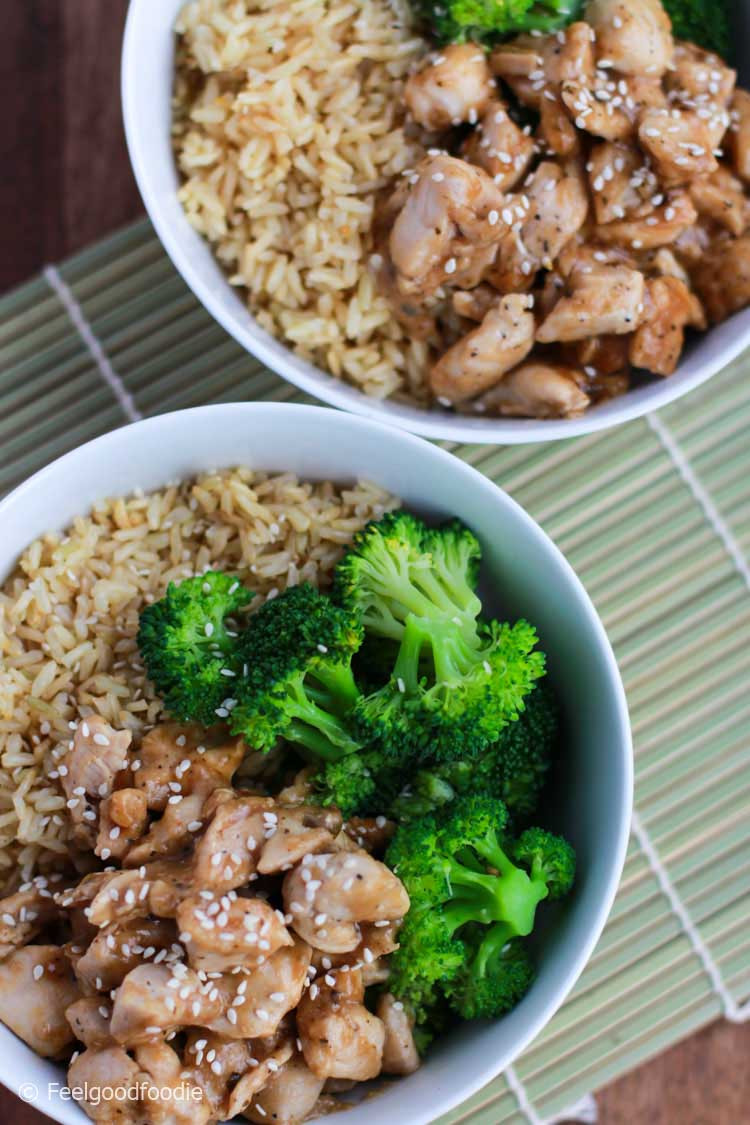 Rice And Broccoli
 Chicken Teriyaki Bowl