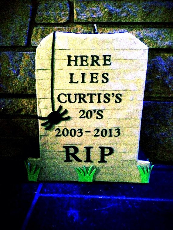 Rip Birthday Quotes
 RIP Over The Hill Birthday Halloween Pinata on Etsy $24