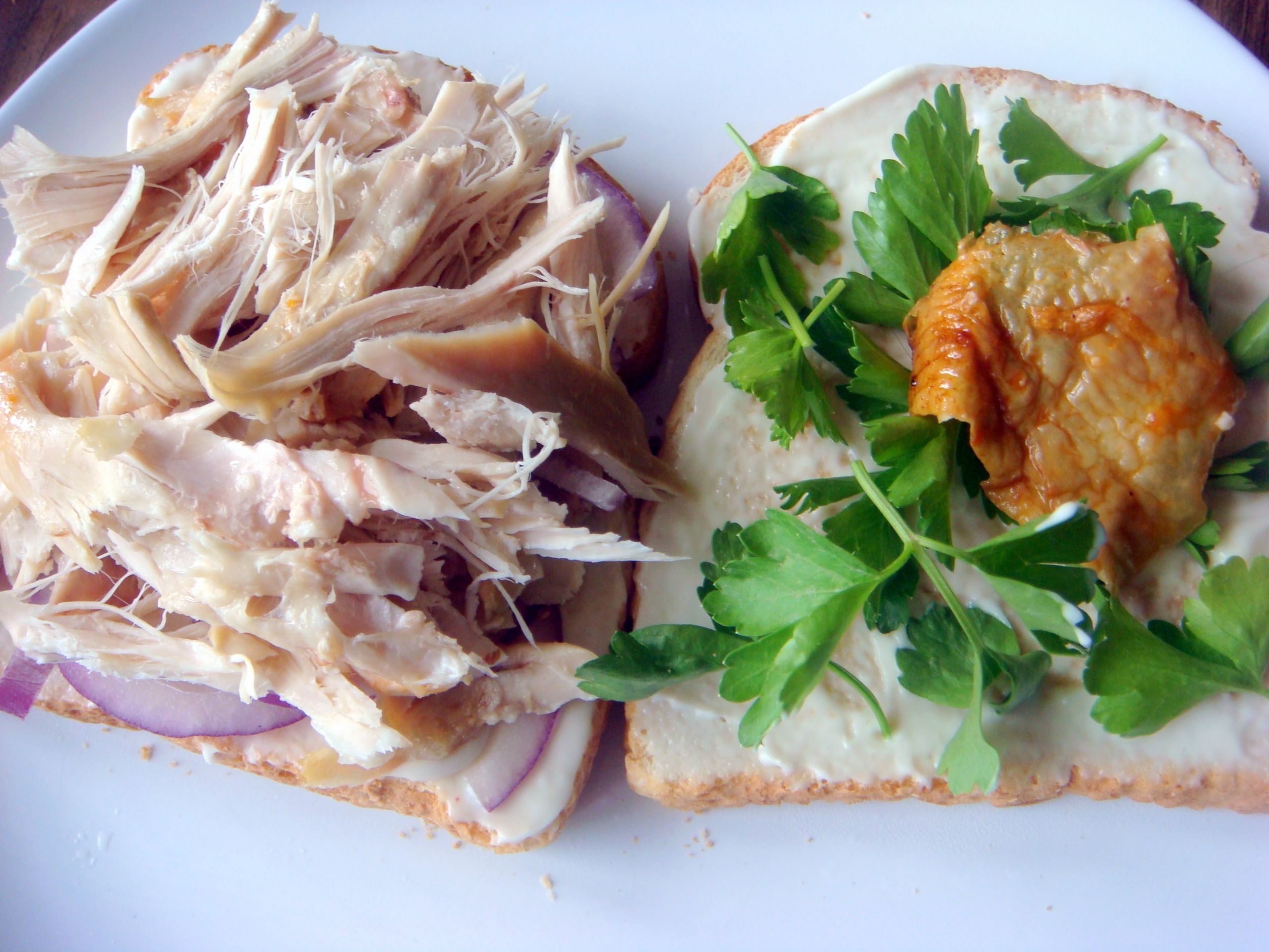 Roasted Chicken Sandwich
 Leftover Roasted Chicken Sandwich