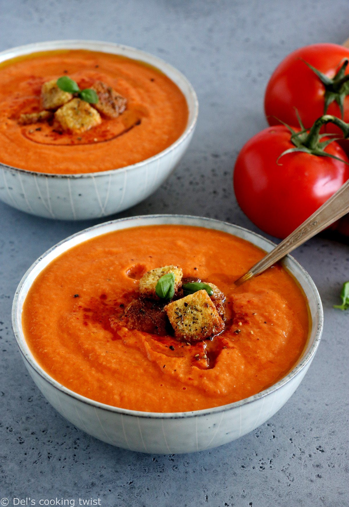 Roasted Red Pepper And Tomato Soup
 Roasted Red Pepper & Tomato Soup Vegan — Del s cooking twist