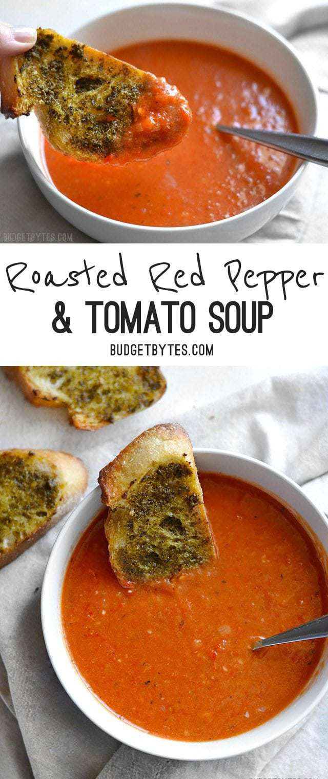 Roasted Red Pepper And Tomato Soup
 Roasted Red Pepper and Tomato Soup Bud Bytes