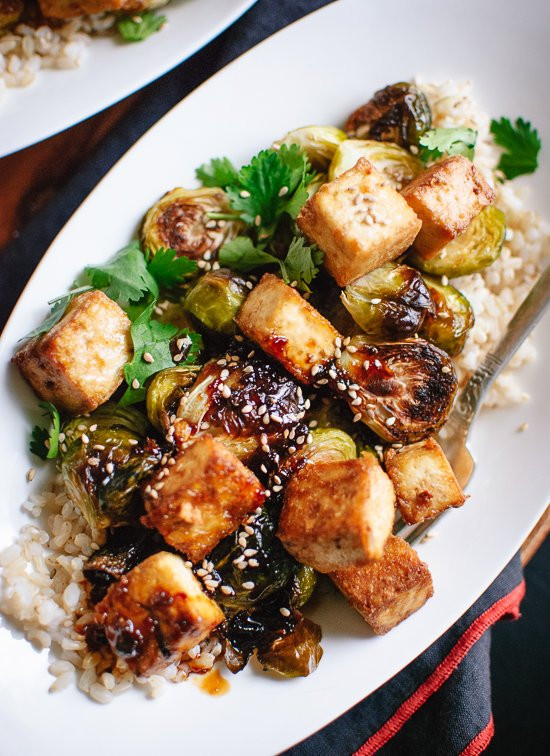 Roasted Tofu Recipes
 Roasted Brussels Sprouts and Crispy Baked Tofu with Honey