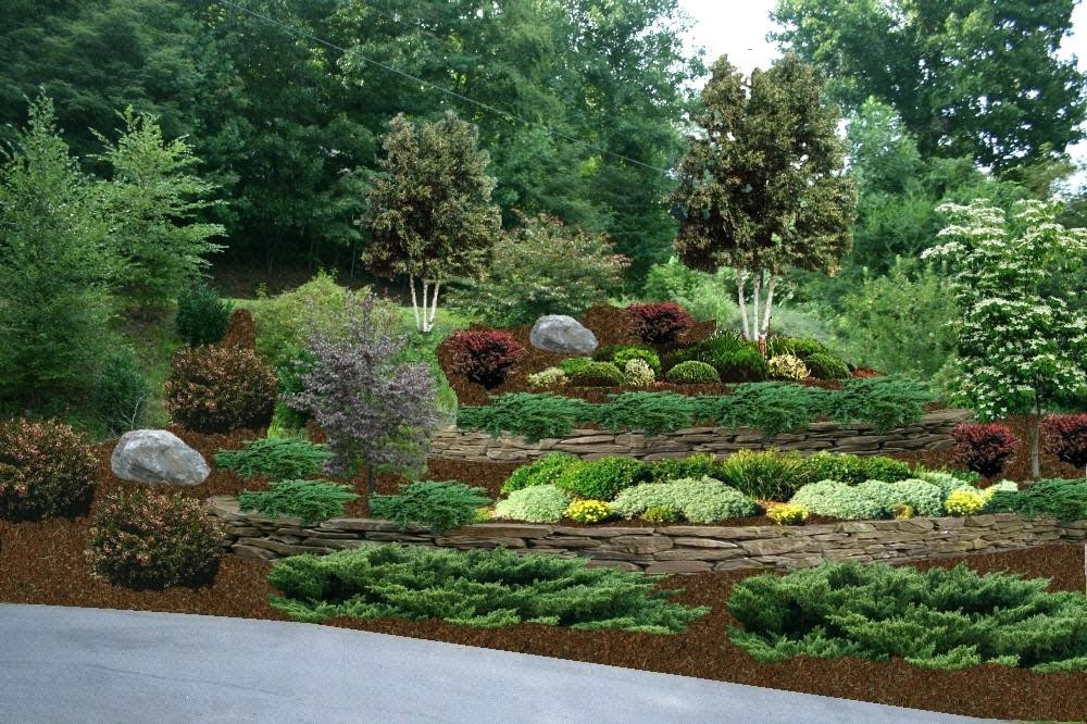 Rock Terrace Landscape
 Terracing A Hillside For Garden Steep Landscaping Ideas
