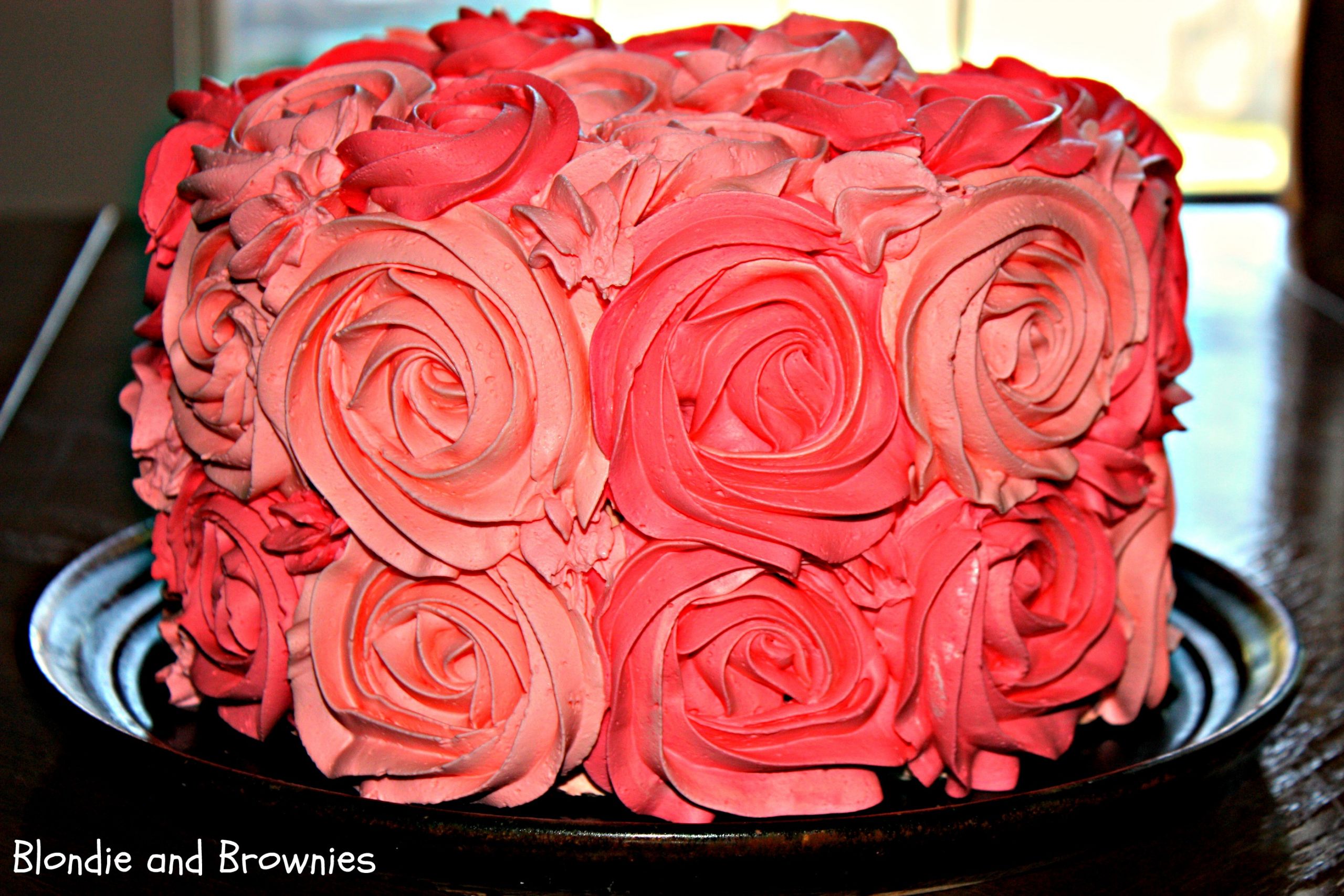 Rose Birthday Cake
 Rose Cake – Blon and Brownies