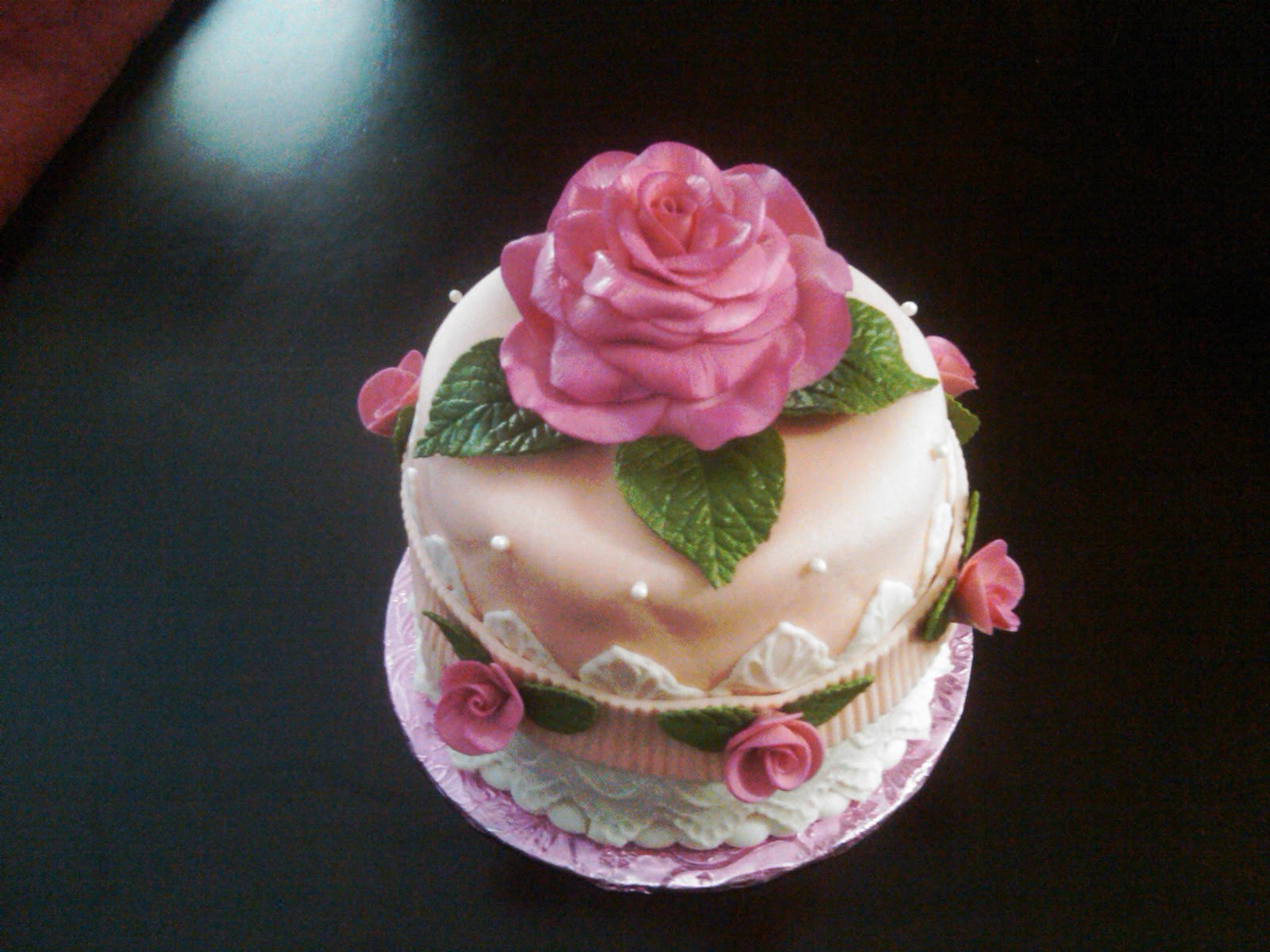 Rose Birthday Cake
 Fabbylicious Cakes Rose Birthday Cake