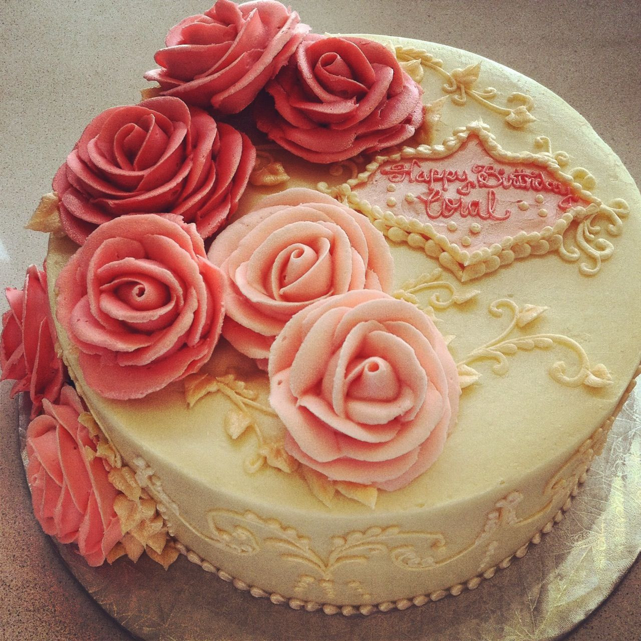 Rose Birthday Cake
 Best 25 Birthday cake roses ideas on Pinterest