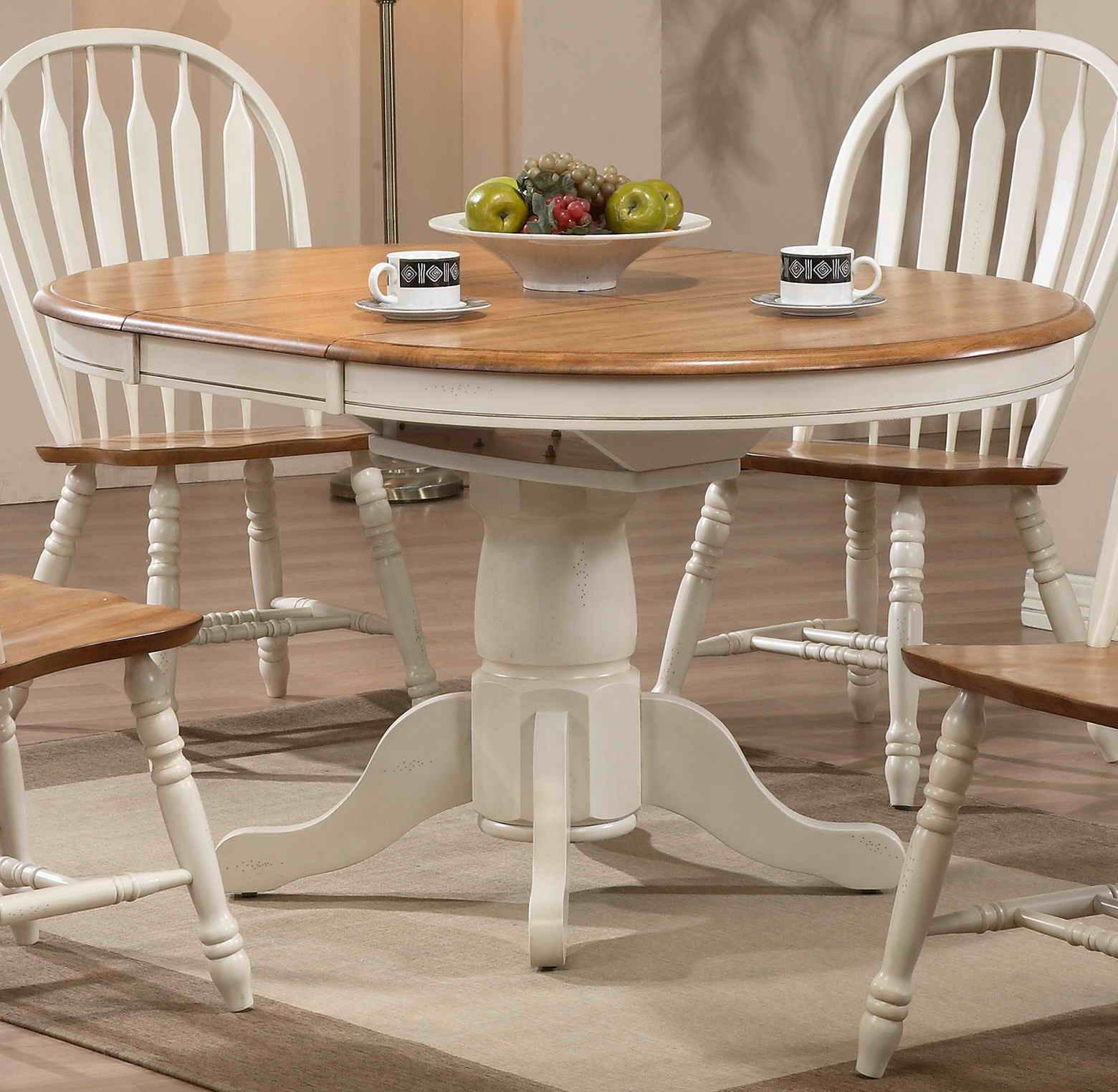 Round White Kitchen Table Set
 E C I Furniture Dining Round Single Pedestal Dining Table