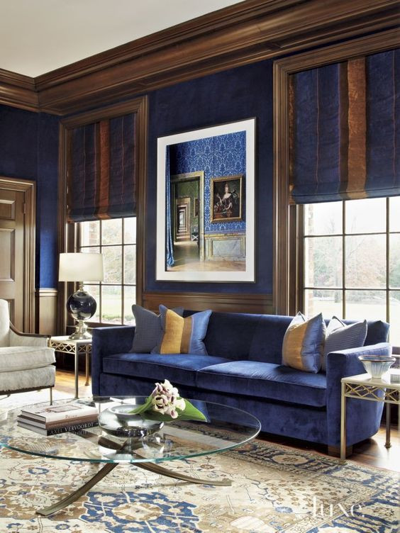 Royal Blue Living Room Ideas
 33 Cool Brown And Blue Living Room Designs DigsDigs