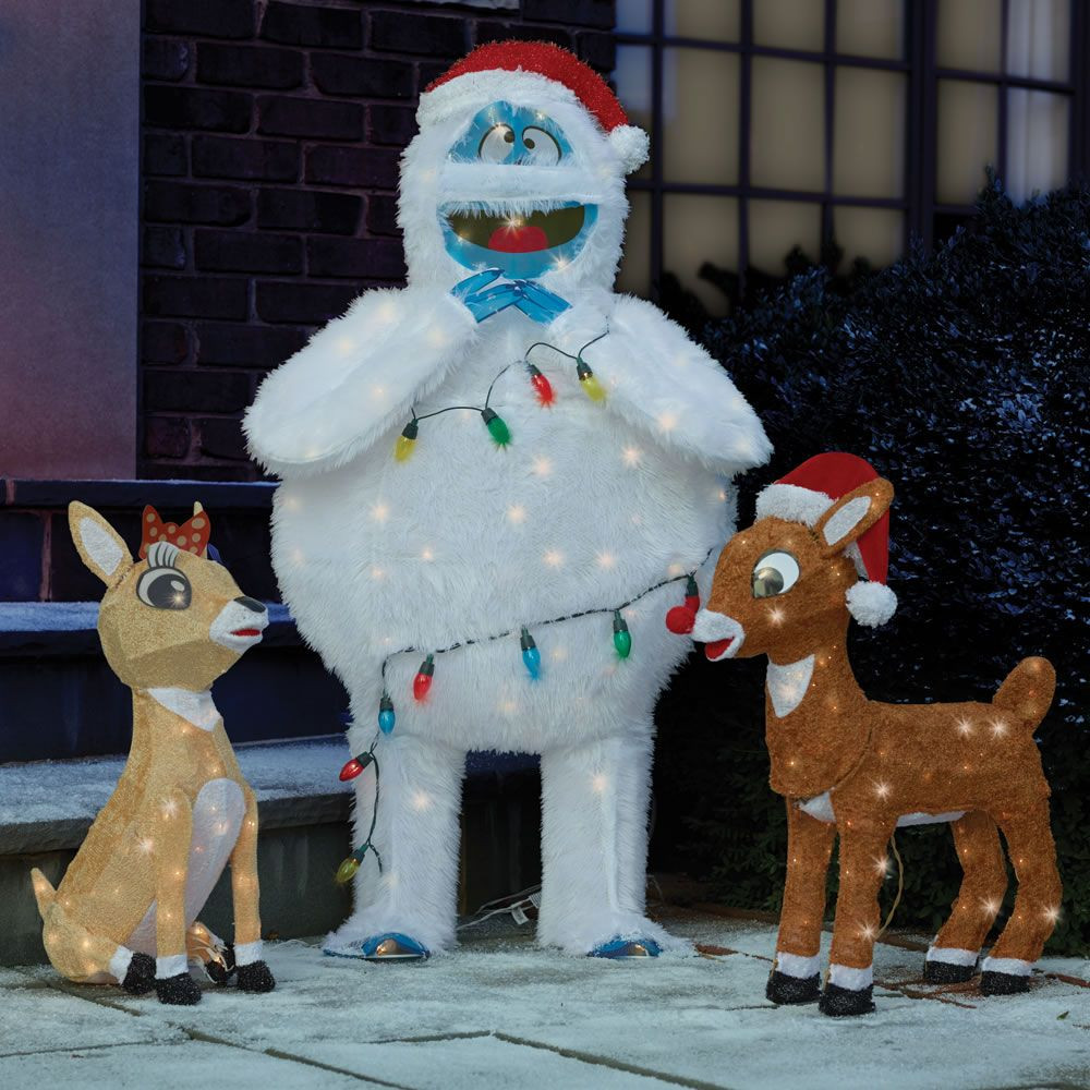 Rudolph Outdoor Christmas Decorations
 The Rudolph Clarice and Bumble Lawn Sculptures This is