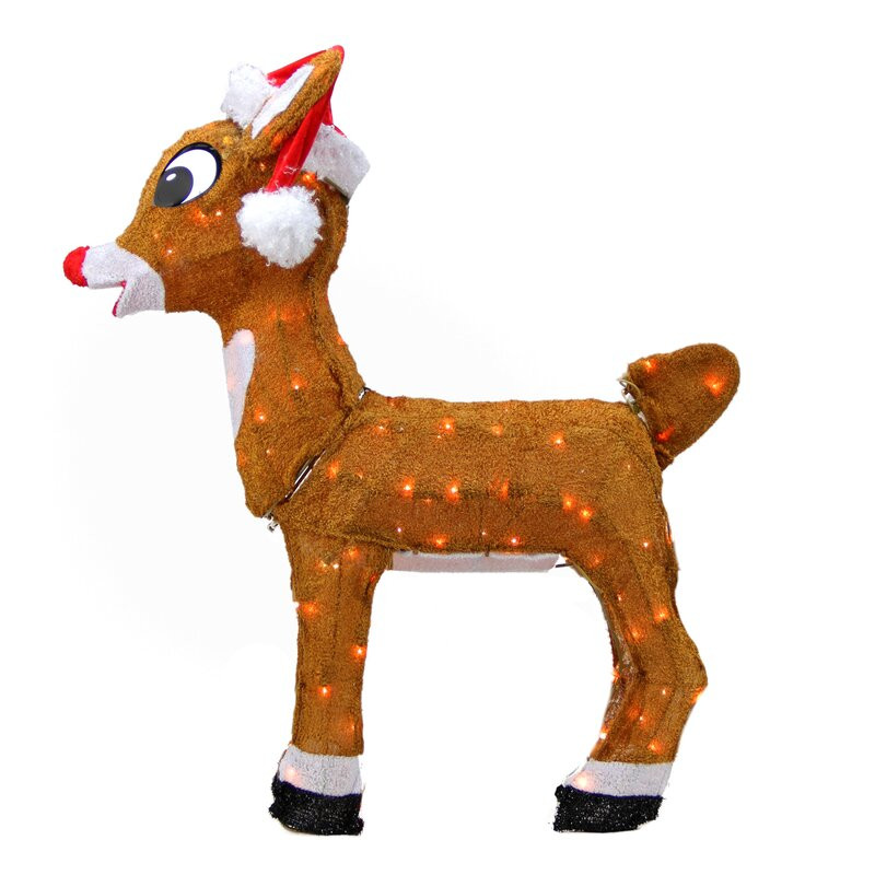 Rudolph Outdoor Christmas Decorations
 Northlight Rudolph the Red Nosed Reindeer Pre Lit in Santa